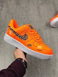 Nike Air Force 1 Low Just Do It Logo Print Orange 905345 800 Womenswear Boutique Kidscountry Kidsfashion Teddington Nike Shoes Women Nike Air Force Nike