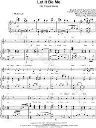 Written and sung by paul mccartney, it is surely one of the finest and most. Elvis Presley Let It Be Me Sheet Music In F Major Transposable Download Print Sku Mn0089532