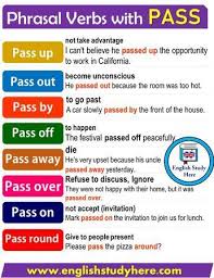 Phrasal Verbs With Pass Learn English Vocabulary Learn English Words English Verbs