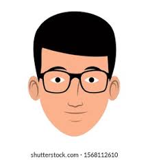 Χαρακτήρας κινουμένων σχεδίων με γυαλιά και: Vector στοκ (χωρίς δικαιώματα)  2676066669