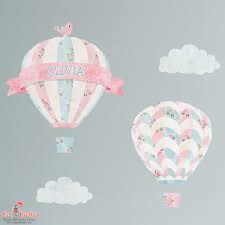 30% off with code cybermonjuly. Hot Air Balloons Large Scene Vintage Floral Pink Blue Cream Owl Brolly
