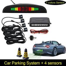 Car Parking Sensors Parktronics 4 Black Silver White 13mm Adjustable Flat Sensors Reverse Backup Radar Sound Buzzer Alarm 0 Reverse Parking Car Parking Car Led
