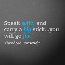 Speak Softly An Carry A Big Stick You Will Go Far Funny Words Words Words Of Wisdom