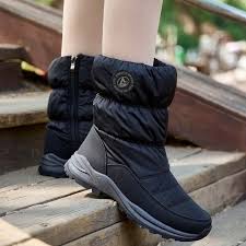 Women Boots Outdoor Women Winter Warmer Snow Boots Round Toe Shoes Slip On  Casual Boots Womens Winter Boots on Clearance