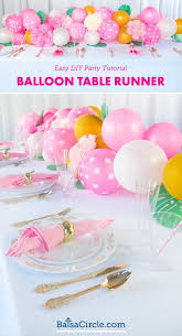 How To Make A Balloon Table Runner For Your Party In 2020 Balloons Table Runner Diy Table Runners