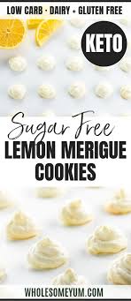 Its time to make sugar cookies. Easy Sugar Free Lemon Meringue Cookies Recipe 4 Ingredients Meringue Cookie Recipe Lemon Meringue Cookies Lemon Desserts Easy