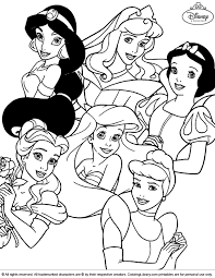 Download and print these disney princess to print coloring pages for free. Disney Princesses Colour Page Coloring Library