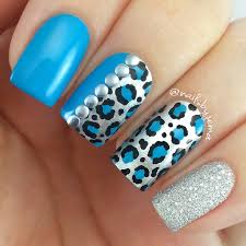 Trends For Baby Blue Stiletto Nails Blue And Silver Nails Blue Stiletto Nails Leopard Print Nails