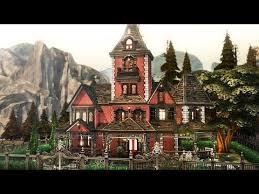 Le Manoir Des Sorciers Speed Build Sims 4 Youtube Sims Maison Sims Le Manoir