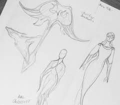 Costume Design Sketch Subnautica Inspired Dress Video Game Inspired Dress By Phoenix Costumes Canada Costume Design Sketch Design Sketch Sketch Book