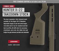 If you want a 10/22 with a threaded barrel and flash suppressor, but don't care about takedown capabilities, then there's the ruger 10/22 tactical. Hunter X 22 Takedown Stock Ruger 10 22 Takedown Comming Soon
