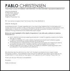 Traditional cover letter wisdom tells you to start a cover letter with something to the effect of: Supply Technician Cover Letter Sample Cover Letter Templates Examples
