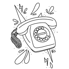 * 8.5x11 high quality 300 this is a great 80's themed coloring page!! Retro 80s Telephone Free Colouring Page Lorelsberg