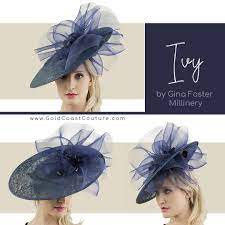 Ivy Navy Fancy Hats Kentucky Derby Hat Kentucky Derby