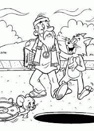 Cat is talking on smartphone coloring page from stories & tales category. Tom And Jerry Free Printable Coloring Pages For Kids
