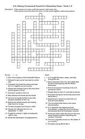 Word search puzzles can be. U S History Crossword Puzzle