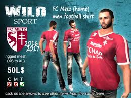 Transferts, résultats, billeterie, effectif, calendrier et statistiques. Second Life Marketplace Fc Metz Men Shirt Home 2016 2017 Rigged Mesh