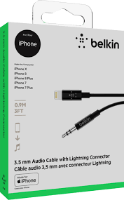 Best Buy Belkin 3 Lightning To 3 5mm Audio Cable Black Av10172bt03 Blk