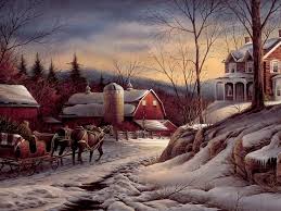 Here are some paintings of snow scenes, each of which can be used to decorate your room. 45 Winter Barn Scenes Wallpaper On Wallpapersafari
