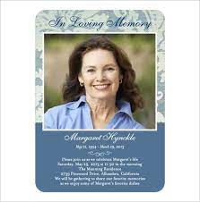 Share the story of your loved one's life with custom prayer cards for their funeral service. 17 Obituary Card Templates Free Printable Word Excel Pdf Psd Format Download Free Premium Templates