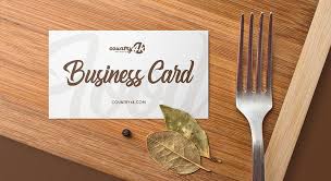 Free Food Business Card Mockup Business Card Mock Up Business Card Psd High Quality Business Cards