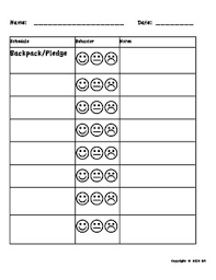 primary behavior plan daily behavior chart behaviour