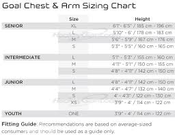 Hockey Goalie Pads Size Chart Best Picture Of Chart