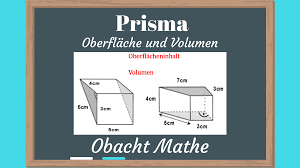 Prisma Oberflache Und Volumen Vom Prisma Oberflache Prismen Mathe