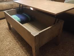The legs are the same, only 3 thick. Coffee Table I Made So The Wife Had Somewhere To Put Her Blankets Birch Plywood With Oak Trim The Legs Are Pine 1x4 That I Face Glued And Cut Tapers With A