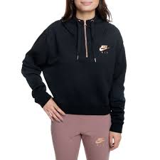 Black And Gold Nike Jacket Nsw Air Hz Hoodie Flc Black Black Rose Gold Nike Outfits Girls Black Hoodie Athletic Outfits