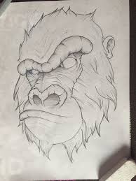 Josezinferno Gorilla Quick Sketch Enjoy It Josezinferno Gorilla Sketch Animal Drawings Sketches Tattoo Art Drawings Art Drawings Sketches