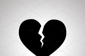 Black And White Broken Heart Broken Heart Simple Black Icon In 2020 Broken Heart Icon Diy Valentines Gifts