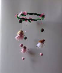 waldorf fairy mobile light pink fairies etsy ハンドメイド プレ すべて