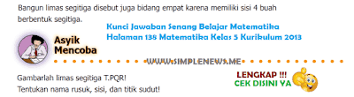 Kunci jawaban matematika kelas 5 halaman 149. Lengkap Kunci Jawaban Senang Belajar Matematika Halaman 138 Matematika Kelas 5 Kurikulum 2013 Simple News Kunci Jawaban Lengkap Terbaru