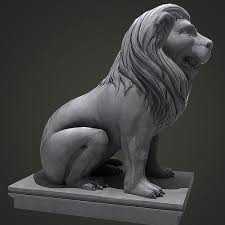 3d Lion Sitting Statue Http Www Turbosquid Com 3d Models 3d Max Lion Sitting Statue 783107 Statue Lion Lion Sculpture