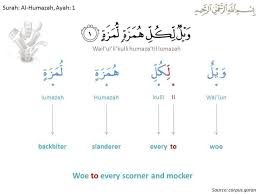 Terjemahan perkata per kata, tafsir ~ audio reciter. Surah Al Humazah Word By Word For Quran Online Course Facebook