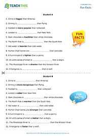 If you want adjective worksheets, we have five that are 100% free to use for teaching. Free Esl Worksheets And Answer Keys For Comparatives Adjectives Superlative Games Comparative Activities Adjective That Compare Before Assigning This Lesson We Recommend Doing Our Lessons On Equative Comparative Superlative