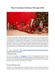 And it certainly wasn't a heartwarming one. Heartwarming Christmas Messages 2018 By Festival News Issuu