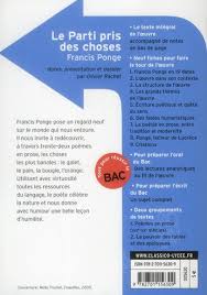 Le Parti Pris Des Choses Francis Ponge Olivier Rachet Belin Education Poche Place Des Libraires