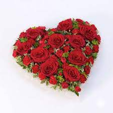 See more ideas about funeral arrangements, arrangement, funeral. Red Rose Carnation Heart Funeral Flowers