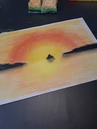 Einen baum malen bäume malen wie malt man einen baum mit. Sonnenuntergang Mit Pastellkreide Pastell Kreide Pastell Malerei Kreide