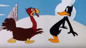 Styled as an anthropomorphic black duck, the character has appeared in cartoon series such as looney tunes and merrie melodies. Happy Thanksgiving