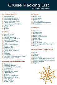cruise packing list what to pack for a cruise editable and printable