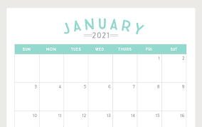 Quickly print a blank yearly 2021 calendar for your fridge, desk, planner or wall using one of our pdfs or images. Free Printable 2021 Calendar