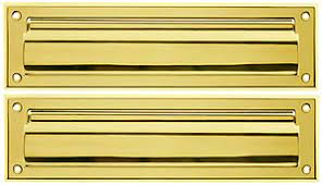 Mail receptacles can also be purchased as accessories. Solid Brass Magazine Size Mail Slot With Closed Back Plate House Of Antique Hardware