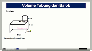 Volume bangun gabungan bangun ruang mikirbae. Volume Gabungan Balok Dan Tabung Youtube