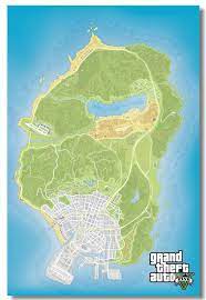 Grand theft auto v, also known as gta 5 or gta v, is rockstar north video game currently available for pc, xbox one, ps4, xbox 360 and ps3. Gta V Poster Map 1035x1500 Wallpaper Teahub Io