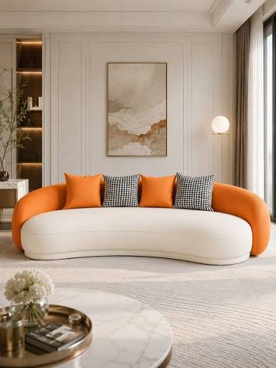 Contemporary cream sofa
