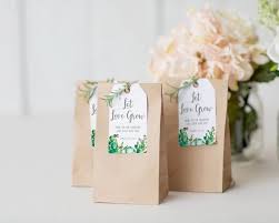 Let Love Grow Favor Tags Template Cactus Bridal Shower Decor Etsy Gift Tag Template Wedding Favor Gift Tags Wedding Favor Tags Printable