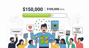 Éxito En El Crowdfunding : Diversos Grupos Celebran Más De 150 000 Goles  Con Confeti Y Carteles De Celebración Stock de ilustración - Ilustración de  campaña, celebración: 395279493